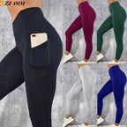 Pantalon de yoga grande taille avec poches pour femme