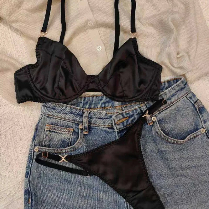 Ensemble soutien-gorge et string pour femmes