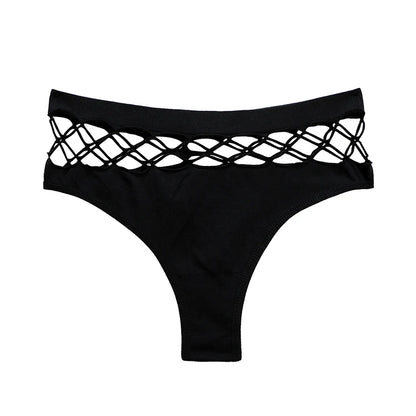String Taille Haute Femme – Maille Ajourée Sans Couture