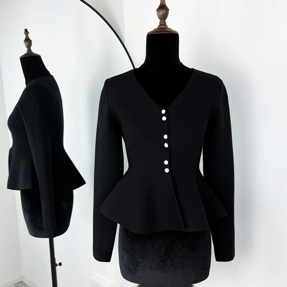 Cardigan décontracté à col V uni pour femmes