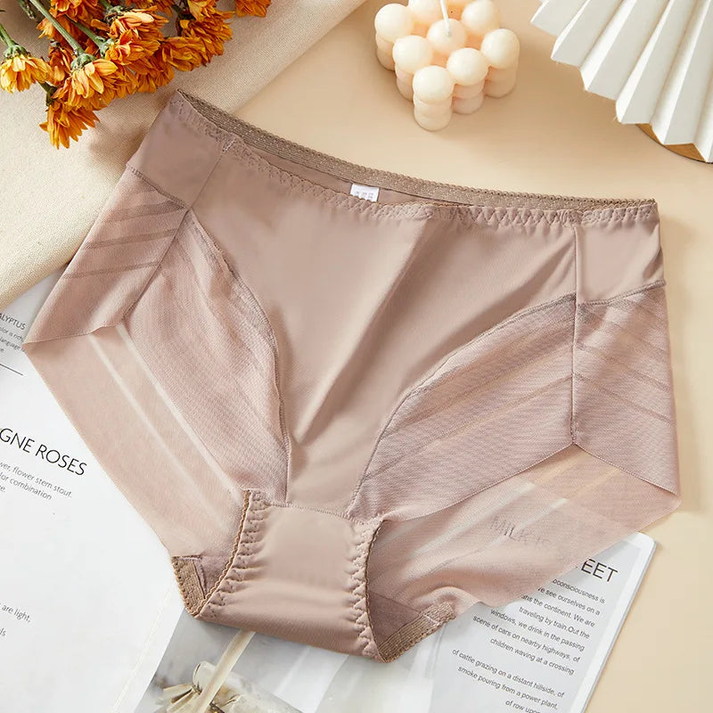 Culotte en dentelle taille haute sans couture pour femmes