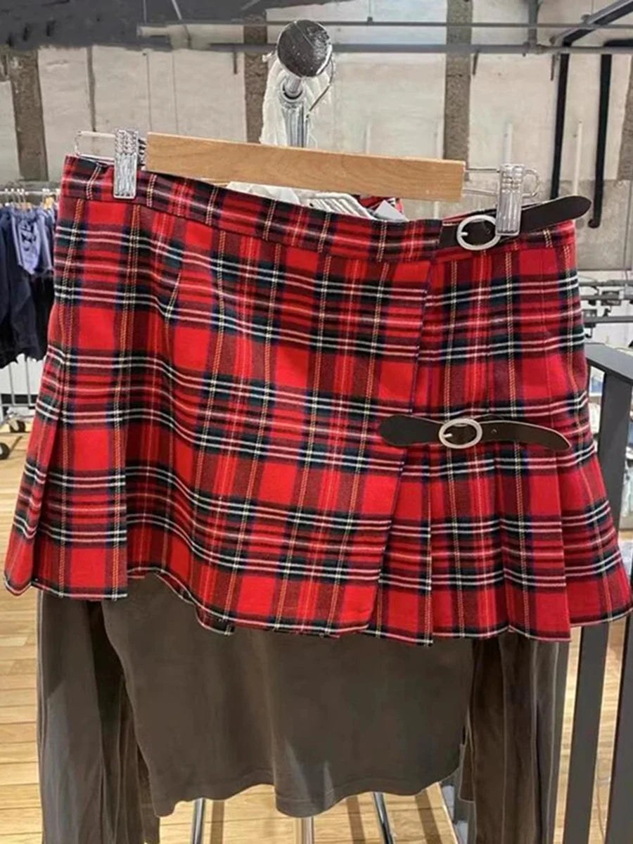 Mini jupes cargo en jean vintage pour femmes