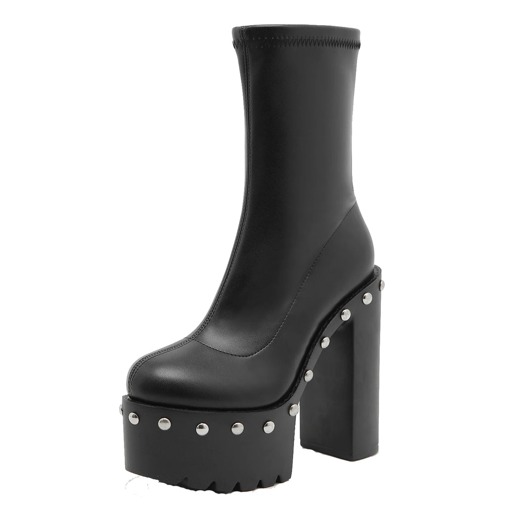 Bottines à plateforme et talons de 14cm pour femmes