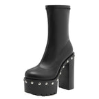 Bottines à plateforme et talons de 14cm pour femmes