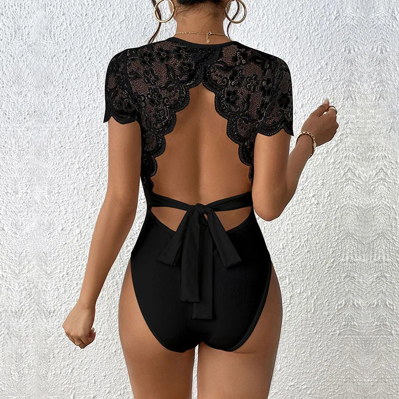 Body mince évider pour femmes