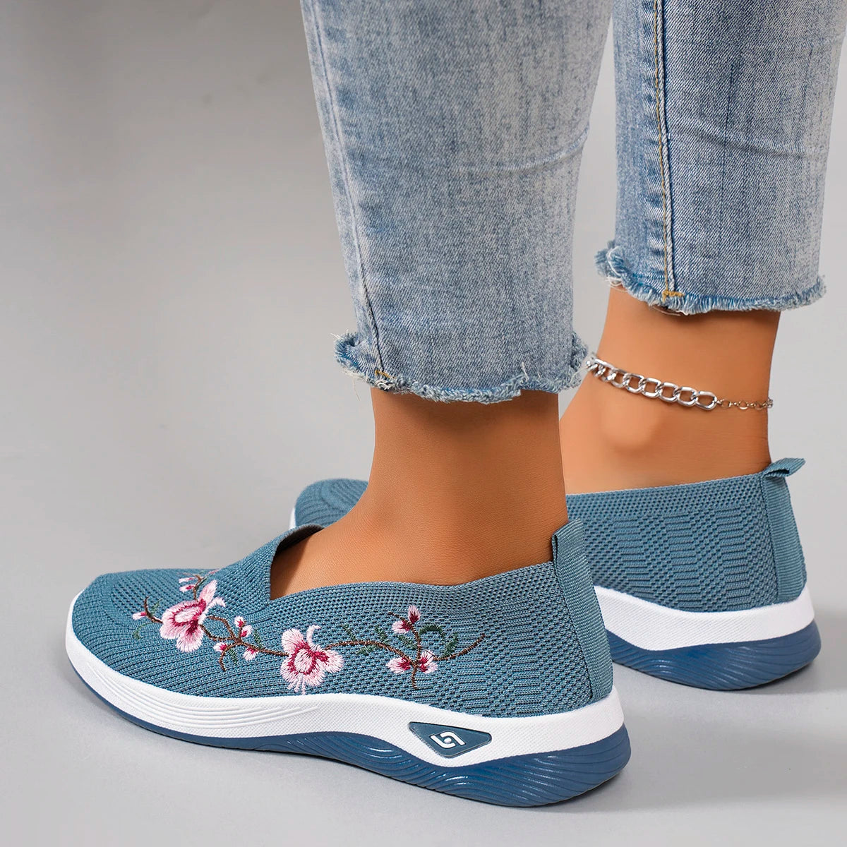 Chaussures plates d'été en maille respirante pour femmes