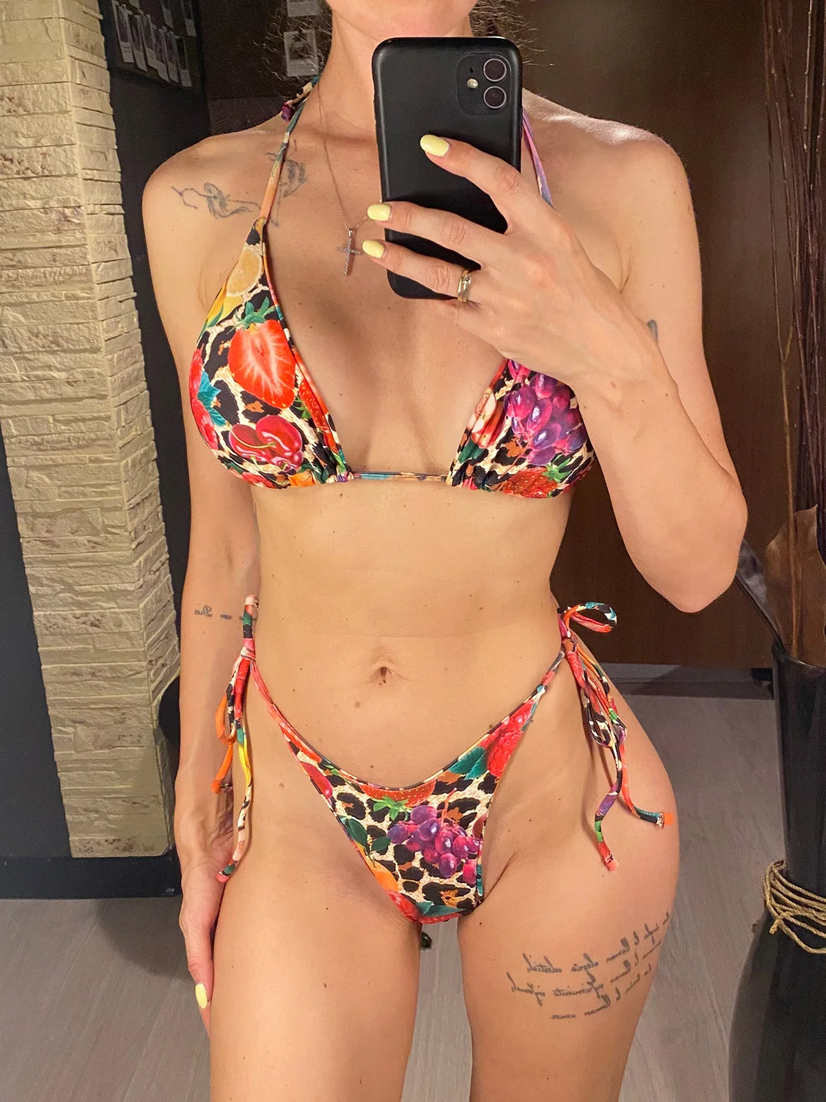 Ensemble maillot de bain deux pièces rembourré à bretelles pour femmes