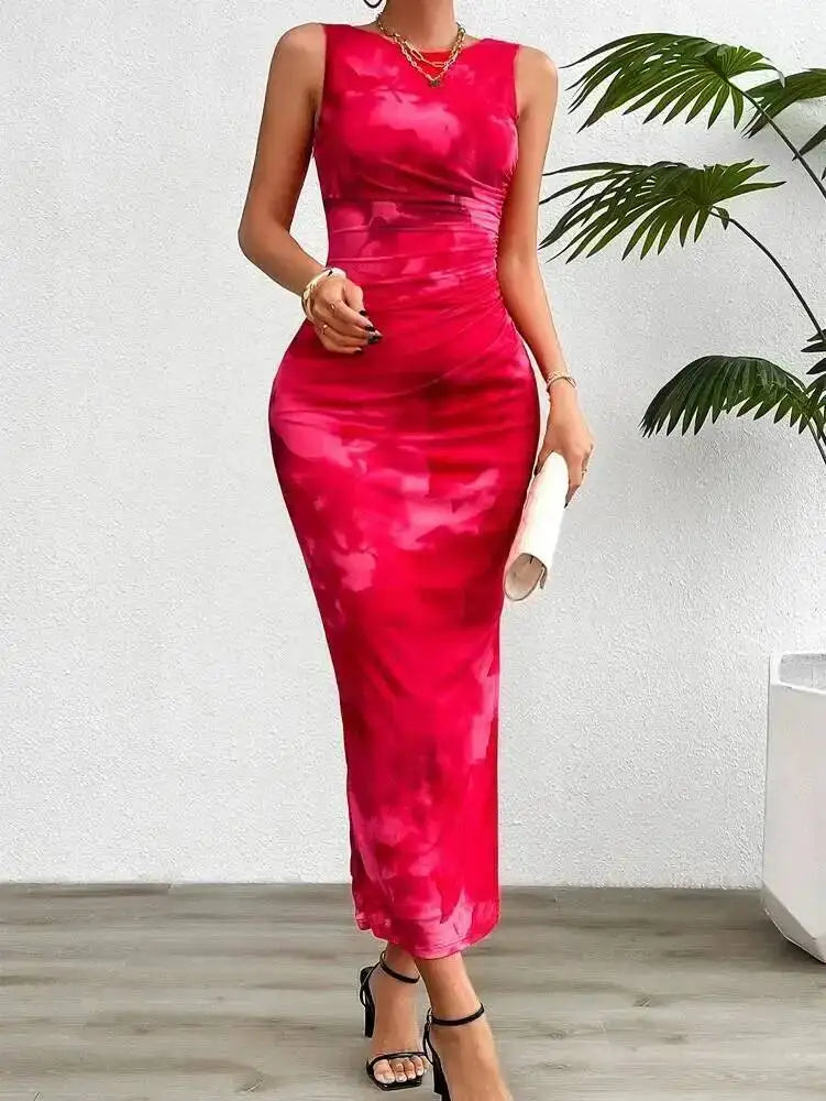 Robe moulante sans manches pour femmes