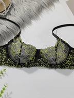 Soutien-gorge sexy en dentelle florale brodée pour femmes