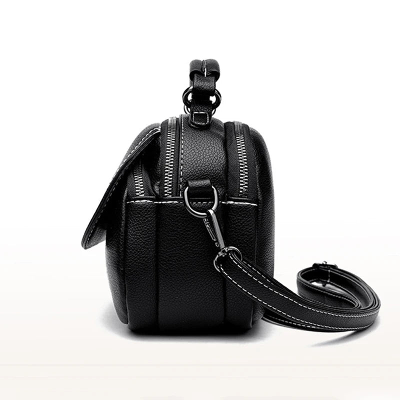 Sac à bandoulière rétro en cuir PU pour femmes