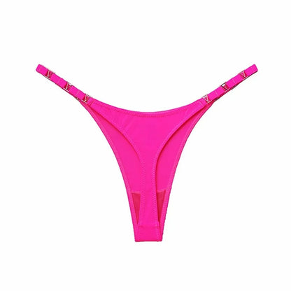 String Femme – Sans Couture et Boucle Métallique