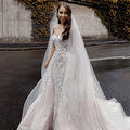 Robes de mariée sirène de luxe sans manches bustier pour femmes