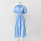 Robe longue ajourée pour femmes