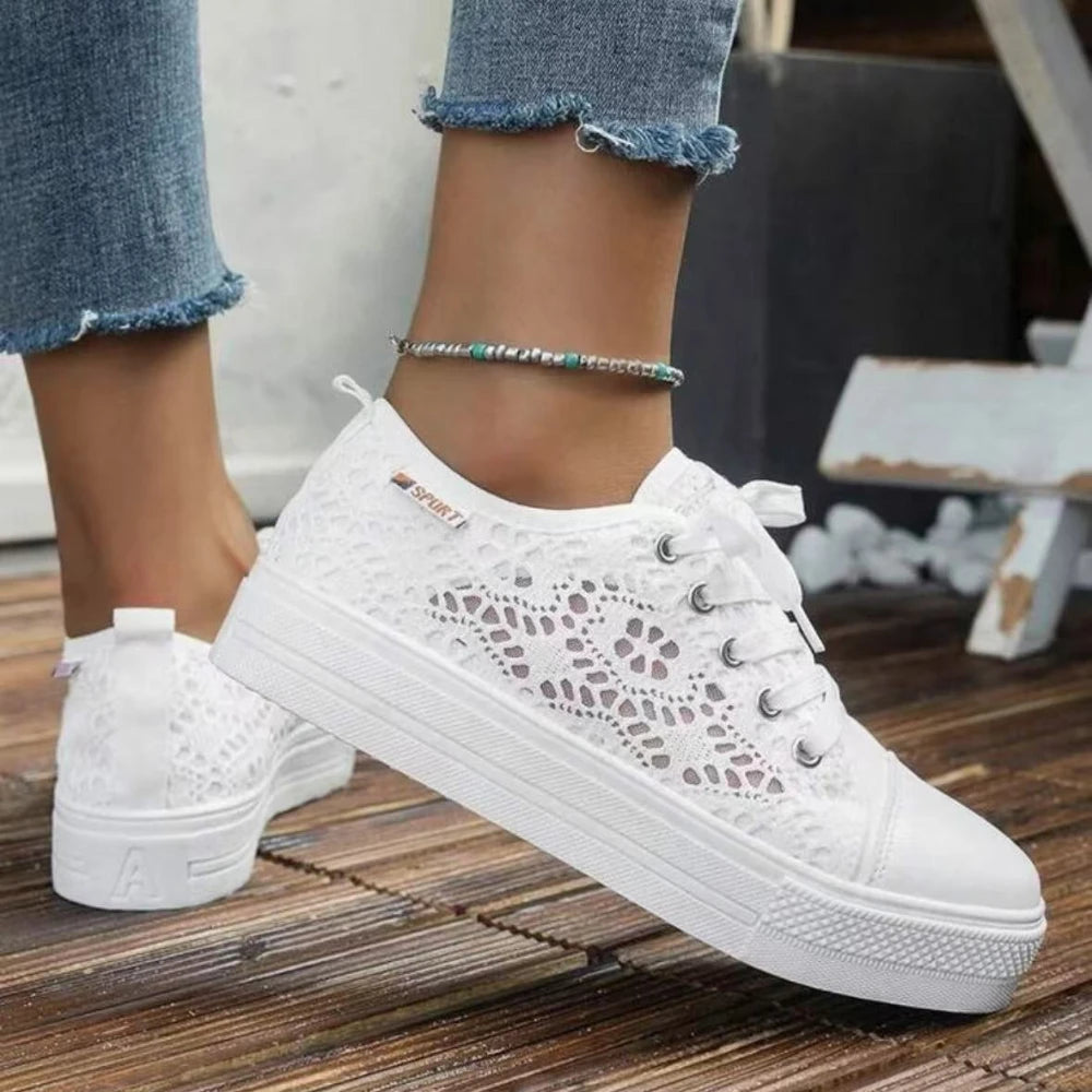 Baskets en toile creux respirant pour femmes