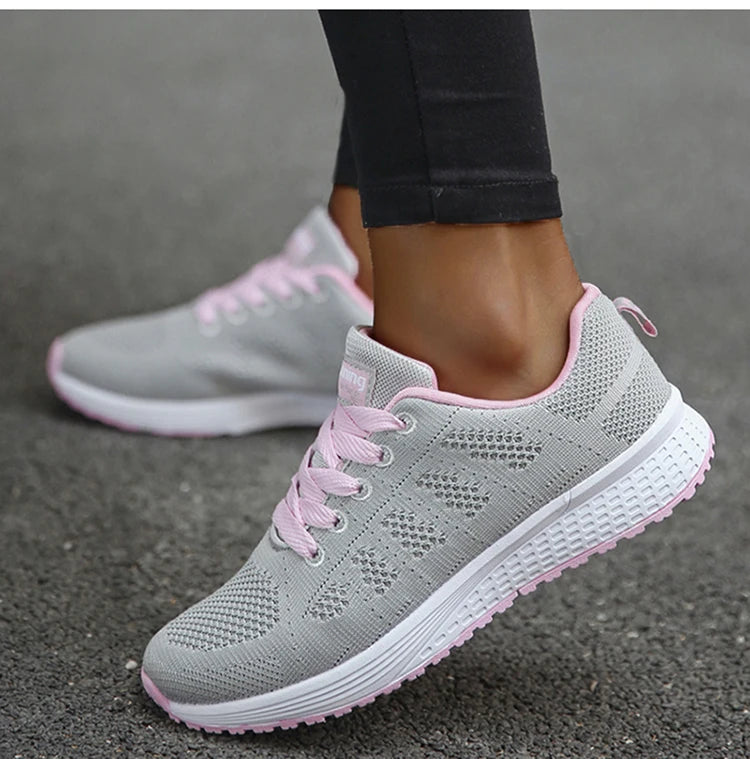 Baskets décontractées à lacets pour femmes