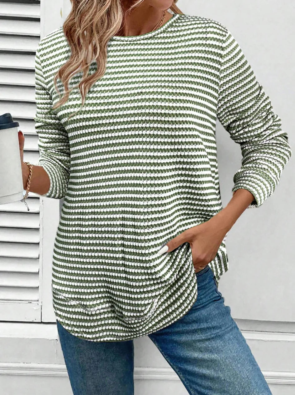 Pull Rayé Ajouré Femme – Style Chic