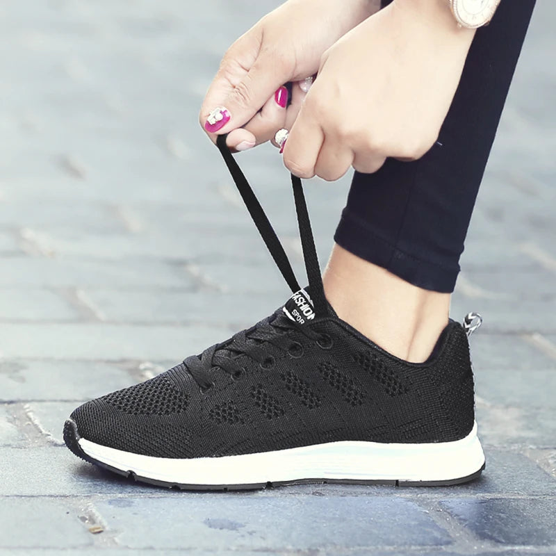 Baskets souples en maille pour femmes
