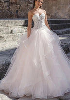 Robes de mariée de luxe à décolleté cœur pour femmes