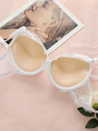 Ensemble soutien-gorge sexy brodé en dentelle pour femmes