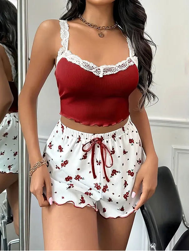 Ensemble Pyjama Dentelle Femme – Style Séduisant