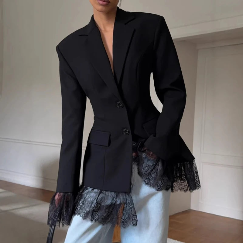Veste de costume en dentelle pour femmes