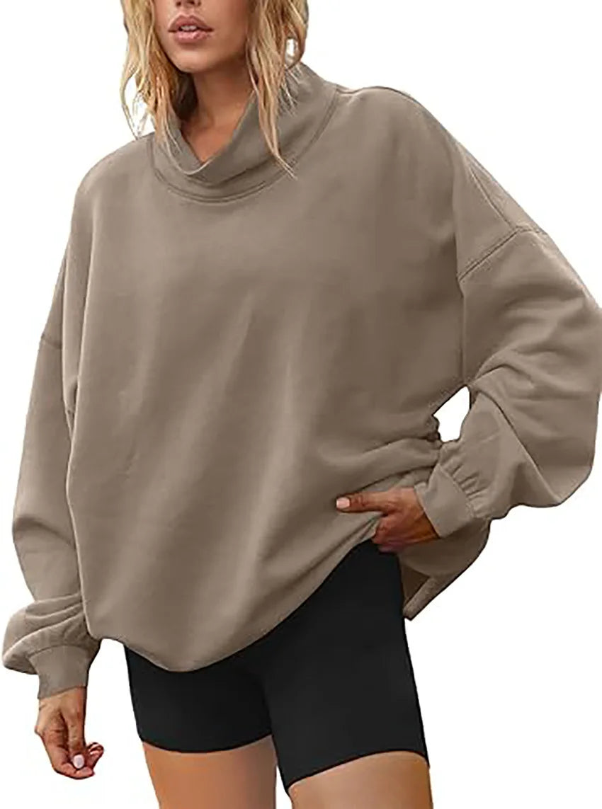 Sweat Uni Femme – Col Montant