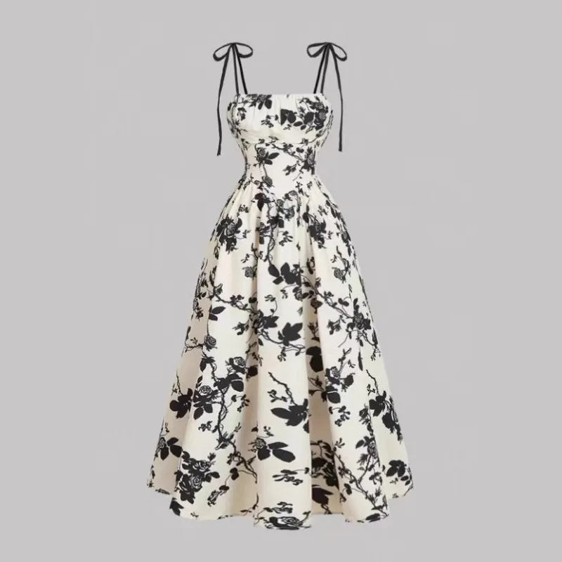Robe élégante et intellectuelle à imprimé floral pour femmes