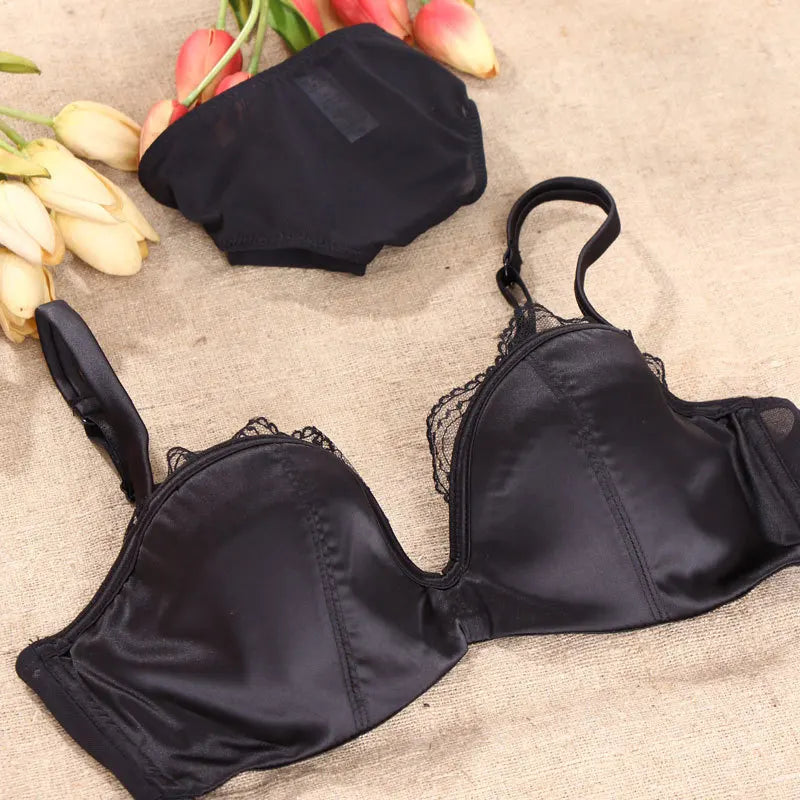 Ensemble soutien-gorge et culotte en maille sans couture pour femmes