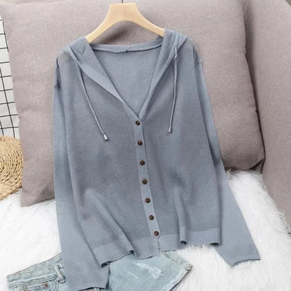 Cardigan en Maille Ajourée Femme – Style Décontracté