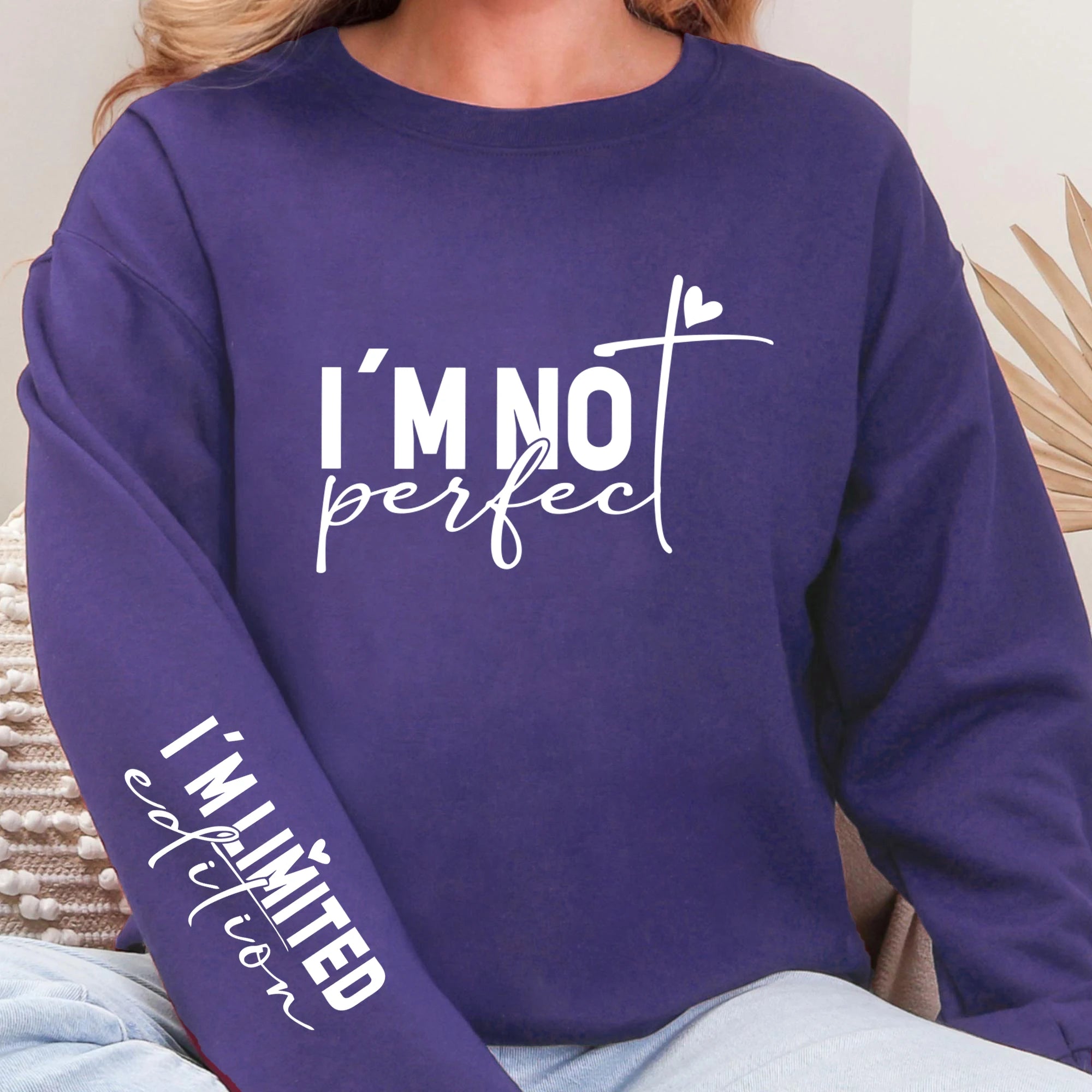 Sweat-shirt en molleton à col rond pour femmes