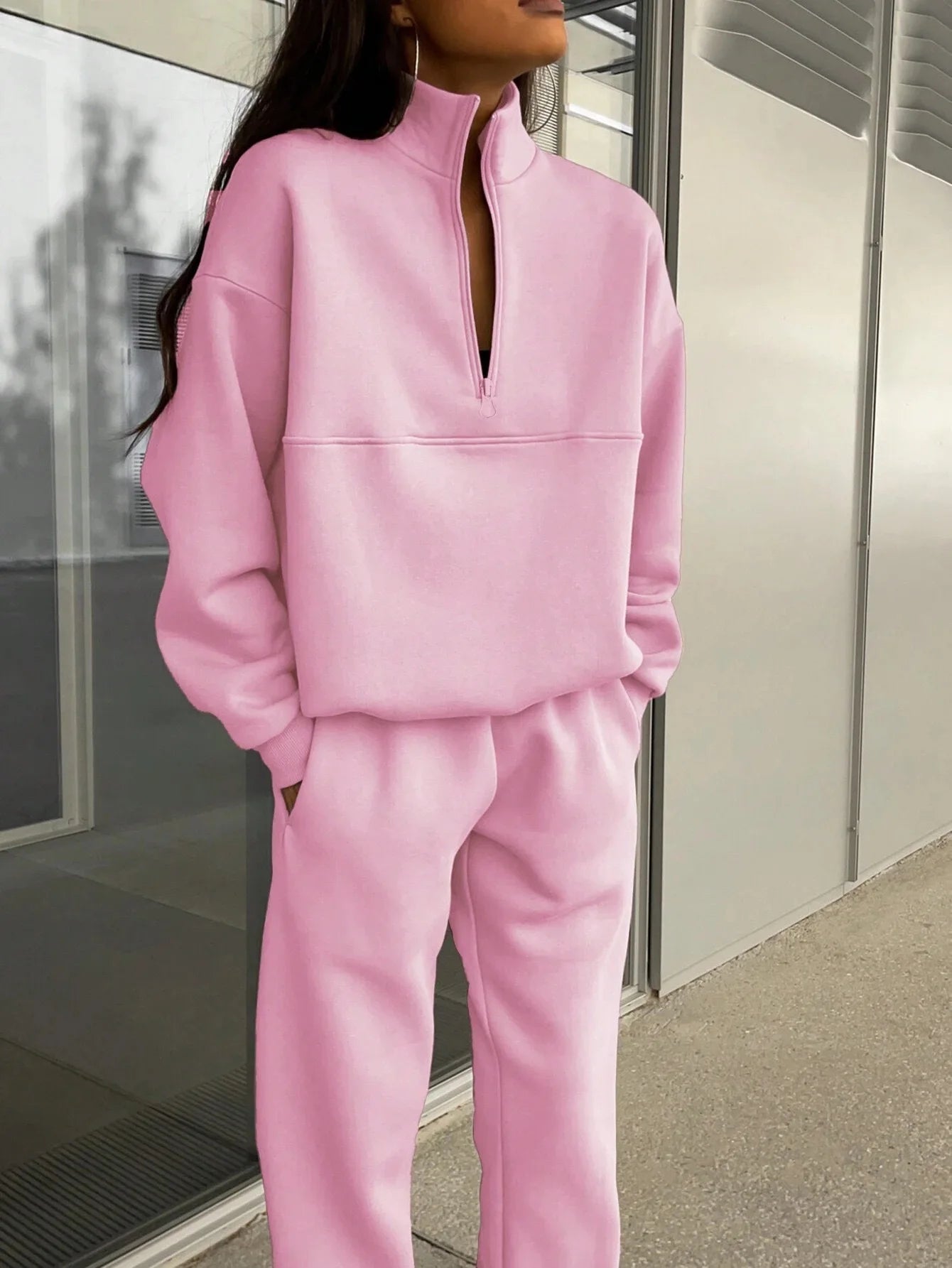 Ensembles deux pièces avec pantalon ample et haut assortie pour femmes