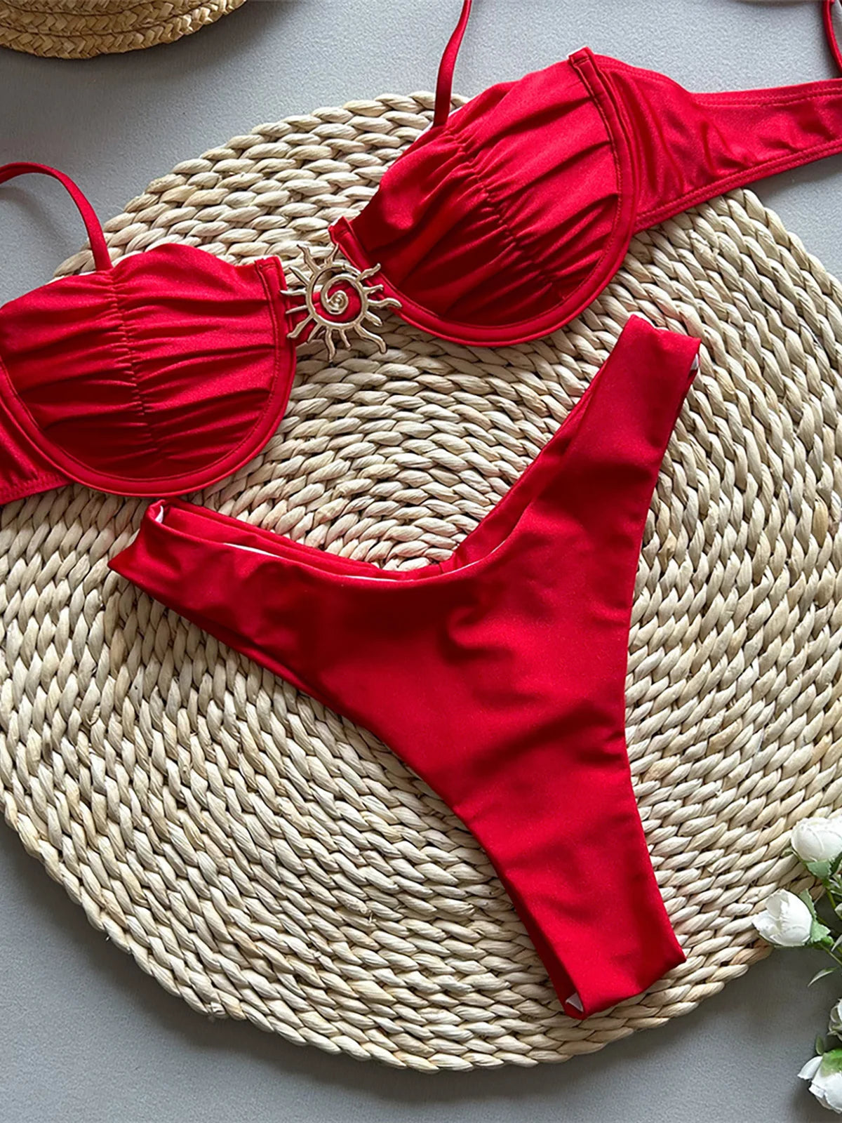 Ensemble maillot de bain deux pièces à armatures pour femmes