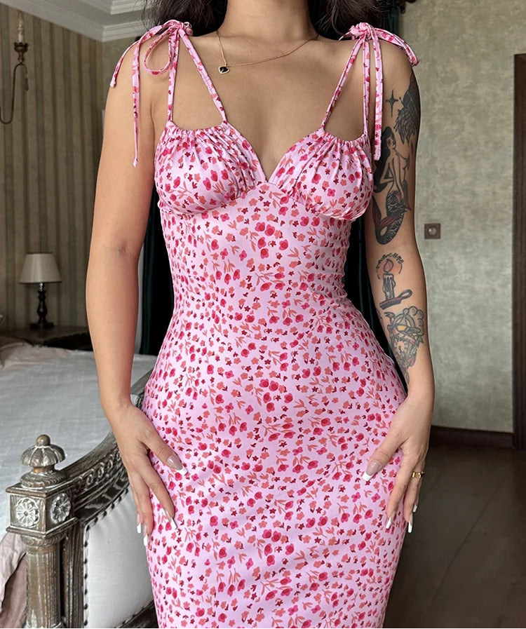 Robe à lacets sans manches pour femmes