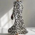Robe longue tendance à manches longues pour femmes