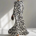 Robe longue tendance à manches longues pour femmes