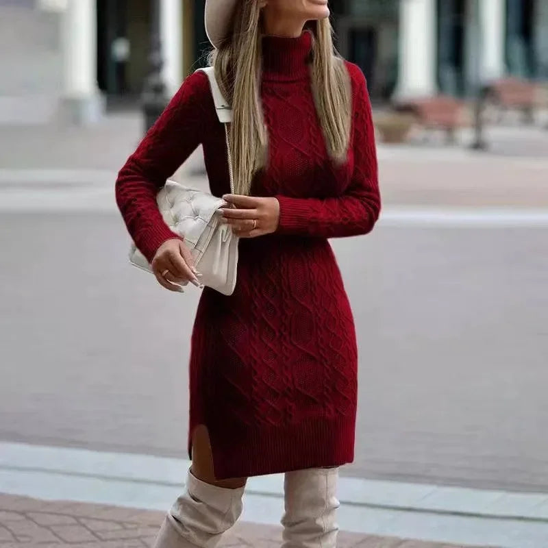 Robe pull à manches longues pour femmes