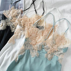 Chemise de nuit avec dentelle dos nu pour femmes
