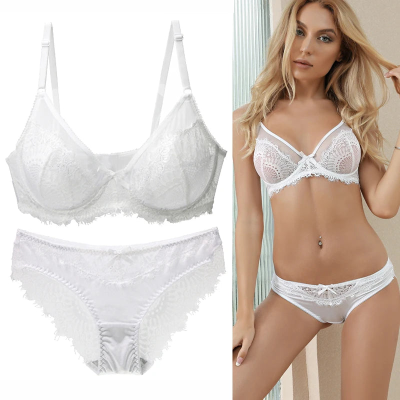Ensemble Lingerie en Dentelle Femme – Soutien-Gorge et Culotte