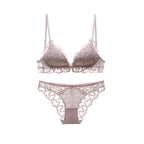 Ensemble de lingerie soutien-gorge et culotte Push Up en dentelle pour femmes