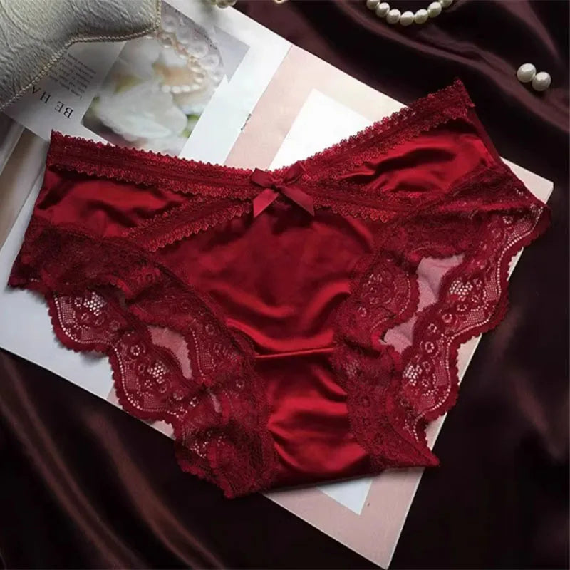 Culotte en dentelle français sans couture et maille transparente pour femmes