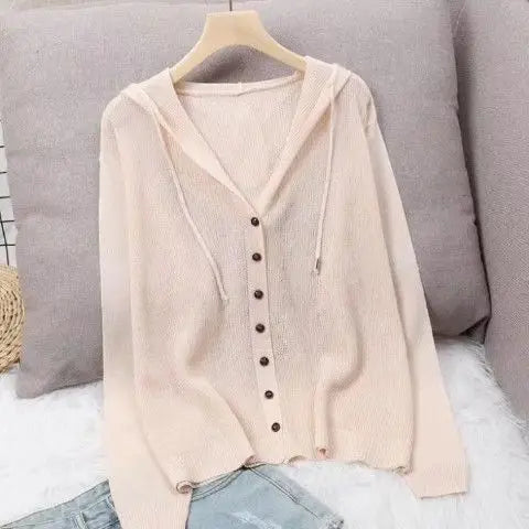 Cardigan en tricot évidé pour femmes