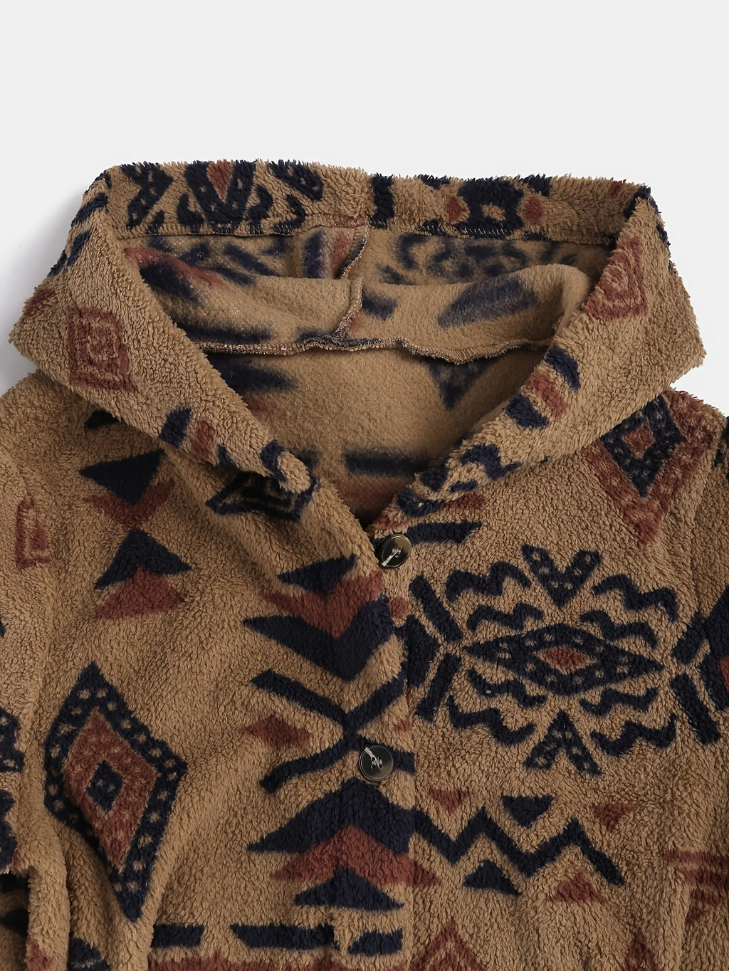 Manteau en peluche autrichien ultra-fin imprimé national aztèque pour femmes