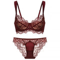 Ensembles soutien-gorge push-up à bonnets fins et culotte pour femmes