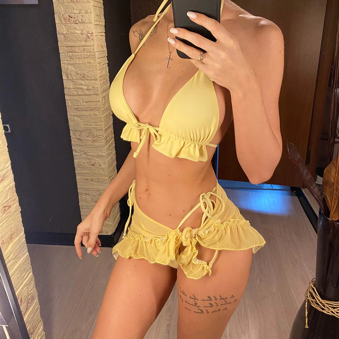 Maillot de bain trois pièces pour femme