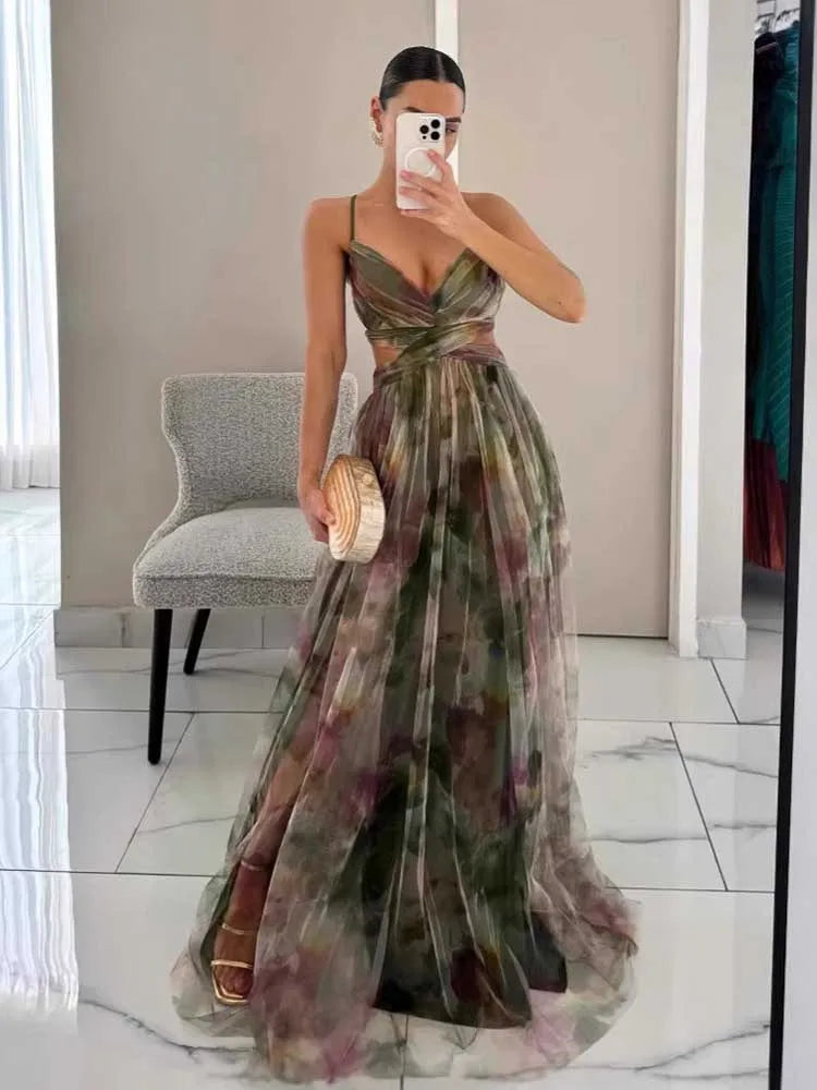 Robe Longue Taille Haute Femme – Style Élégant
