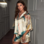 Ensemble pyjama en satin pour femmes