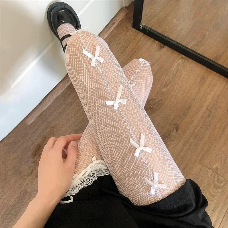 Collants en maille résille pour femmes