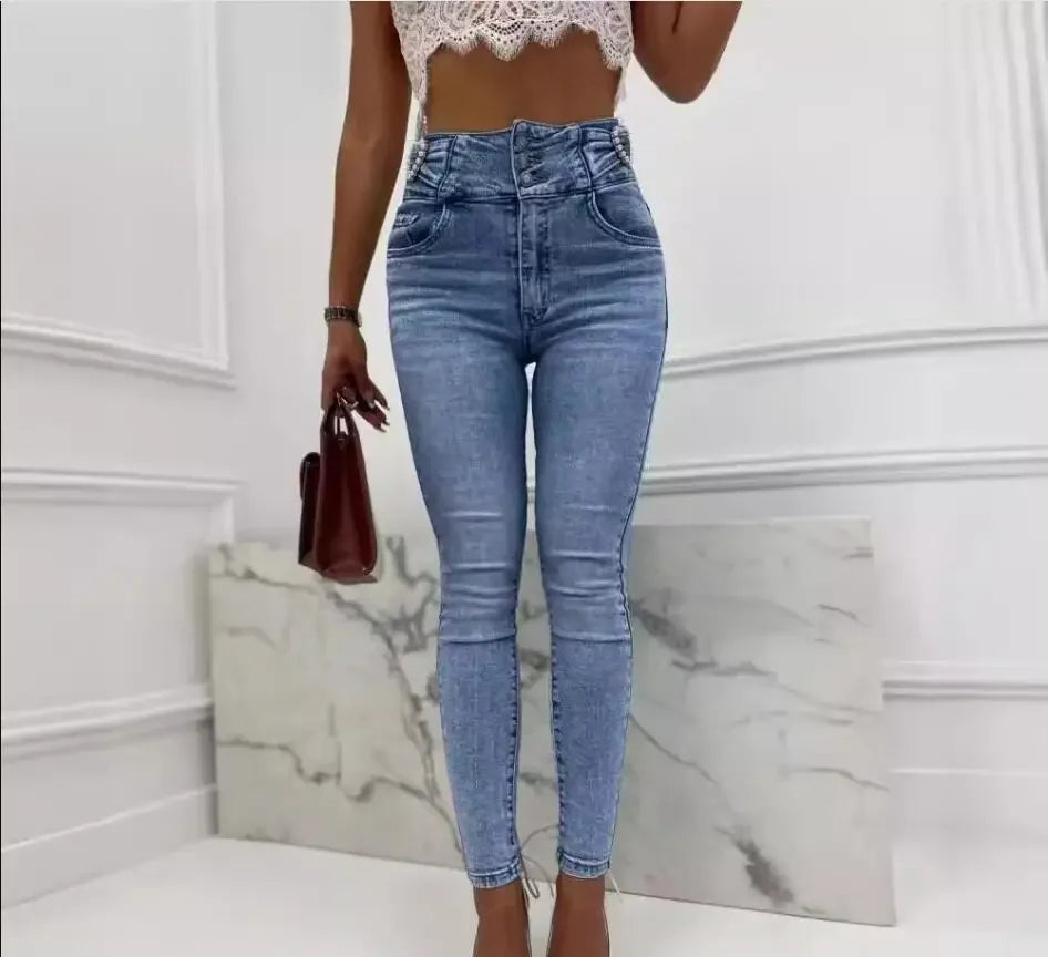 Pantalon crayon en jean pour femmes