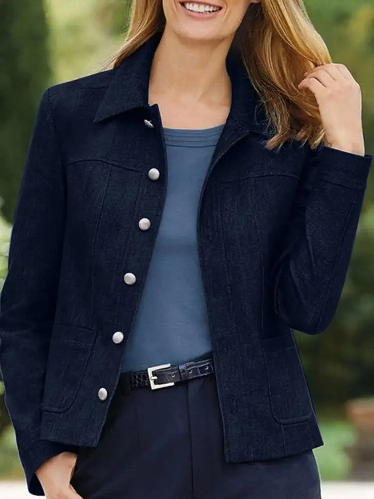 Veste en jean à manches longues pour femmes
