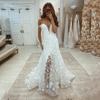 Robe de mariée princesse élégante à épaules dénudées pour femmes